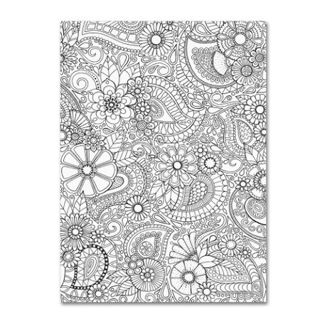 Hello Angel 'Paisley Blooms' Canvas Art,18x24